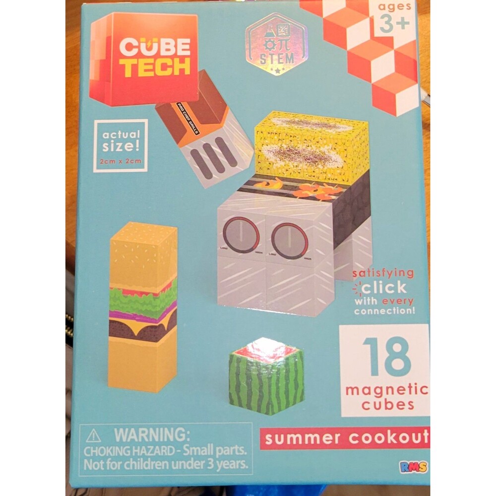 Cube Tech RMS STEM Summer Cookout 18-Piece Magnetic Building Set Ages 3+